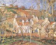 Camille Pissarro Red Roofs(Village Cornet,Impression of Winter) (mk09) oil painting artist